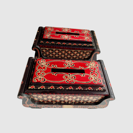 Handgeschnitzte Holz-Taschentuchbox – Indonesisches Wohnaccessoire, Nachhaltige Boho-Dekoration