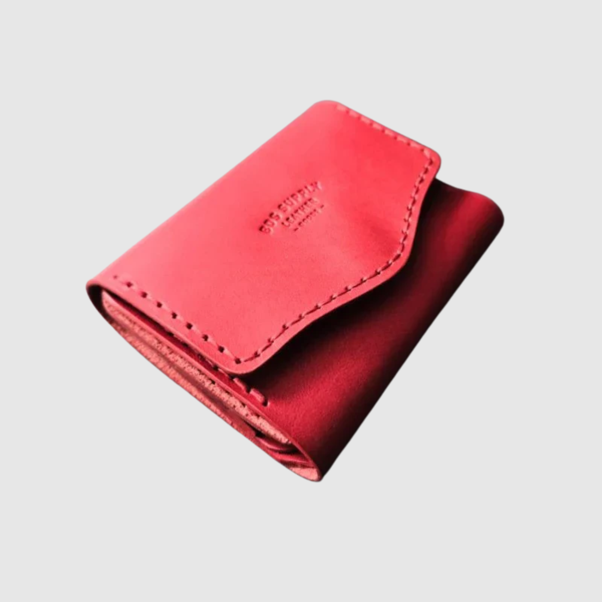 Tokyo Wallet Rot – Special Edition aus Voll-Italienischem Leder, Premium Handgefertigte Geldbörse mit Kulturellem Design