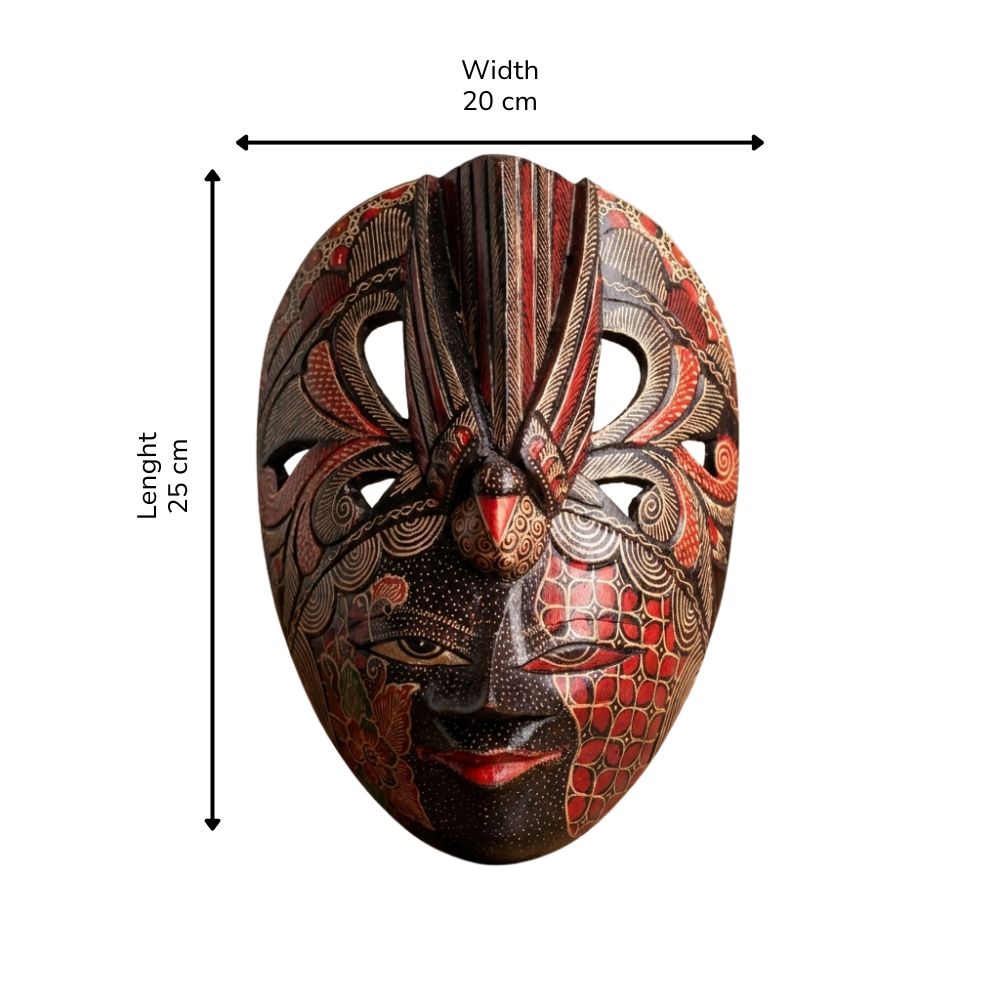 Merak — The Peacock's Bloom | Hand-Carved Javanese Wall Mask