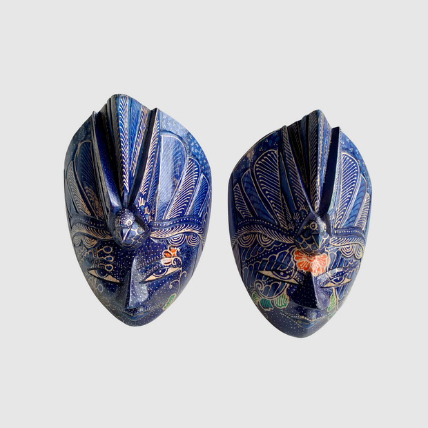 Merak Blue Hand-Painted Mask