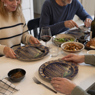 Sekar Round Plates — Hand-Painted in Central Java