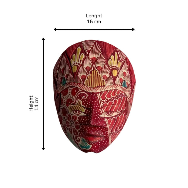 Panji Mask — Hand-Carved Wayang Topeng Wall Decor from Yogyakarta