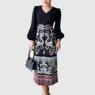 Monna Kleid aus gewebter Baumwolle, handgefertigt