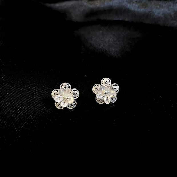 TBP 925 Silber Filigran Rosenohrstecker