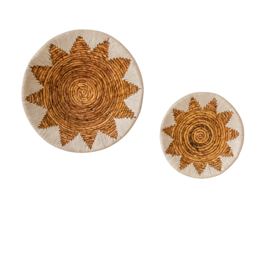 Runder Boho-Wandkorb – Geflochtene Wanddekoration