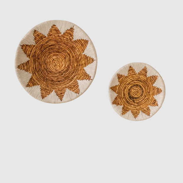 Runder Boho-Wandkorb – Geflochtene Wanddekoration