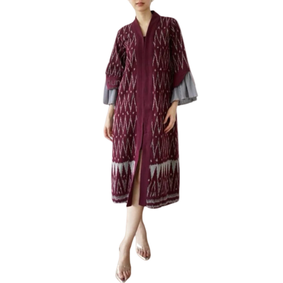 Sabel Kimono Woven Fabric styled outfit – durable and elegant traditional kimono | jajoo.de