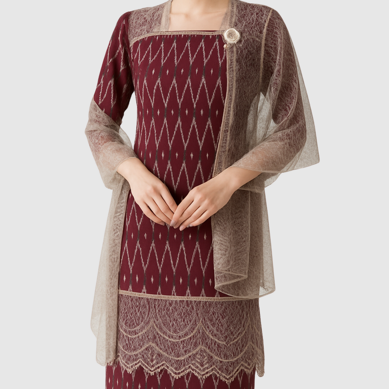 Zahira Webstoff-Set – Traditioneller Tenun mit moderner Eleganz