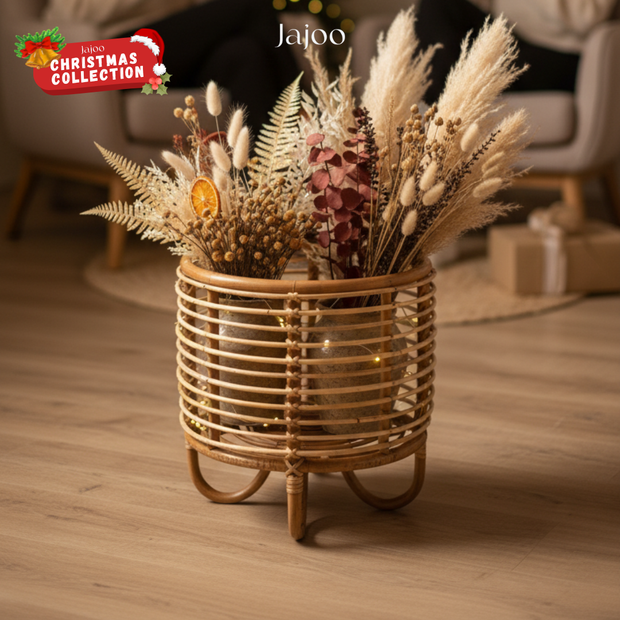 Malang Rattan Plant Stand – Beige