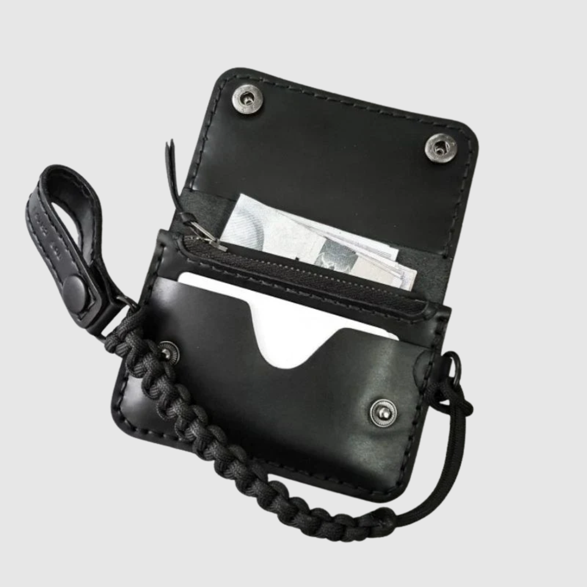 PISTON Leder-Trucker-Portemonnaie – Kompakte Handgefertigte Geldbörse, Vintage-inspirierte Indonesische Handwerkskunst