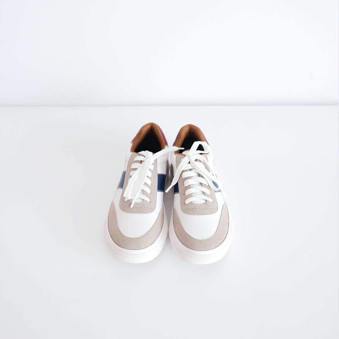Akeno White Maroon Navy - Men Sneakers