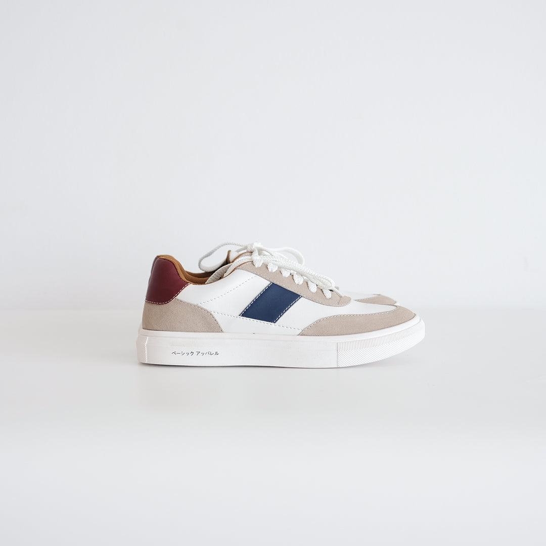 Akeno White Maroon Navy - Men Sneakers