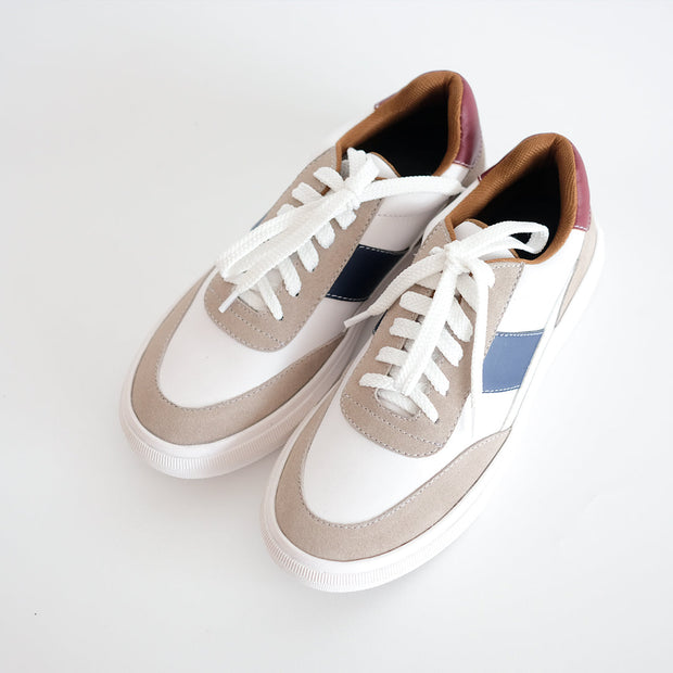 Akeno White Maroon Navy - Men Sneakers