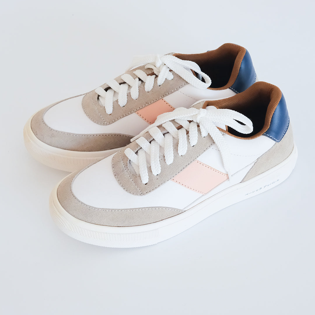 Akeno White Navy Pink- Women Sneakers