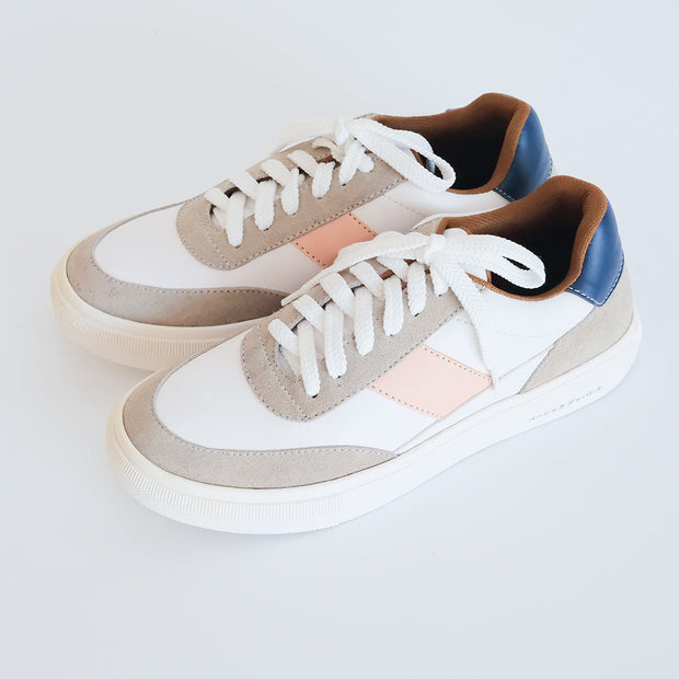 Akeno White Navy Pink- Women Sneakers
