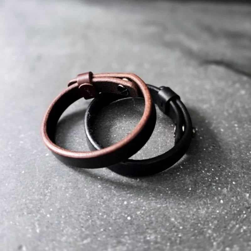 Vollleder-Armband – Handgefertigtes Indonesisches Accessoire, Minimalistischer Nachhaltiger Schmuck