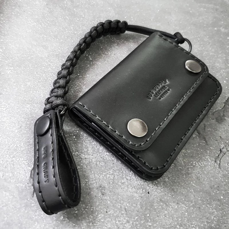 PISTON Leder-Trucker-Portemonnaie – Kompakte Handgefertigte Geldbörse, Vintage-inspirierte Indonesische Handwerkskunst