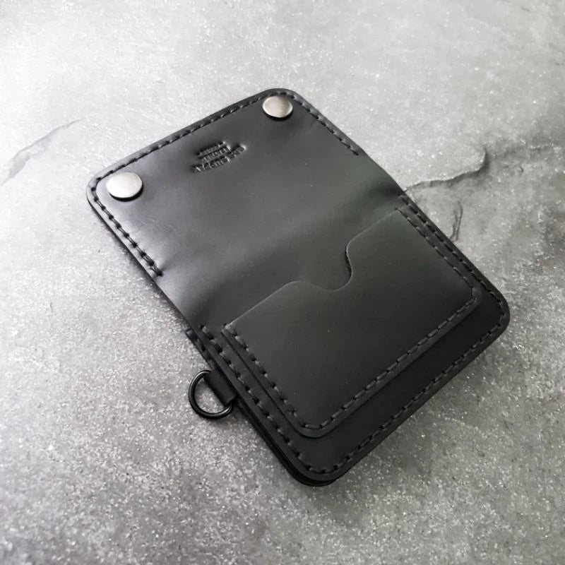 PISTON Leder-Trucker-Portemonnaie – Kompakte Handgefertigte Geldbörse, Vintage-inspirierte Indonesische Handwerkskunst