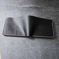 SMITH BN Black Natural Two Tone Full Natural Tanned Leather Wallet