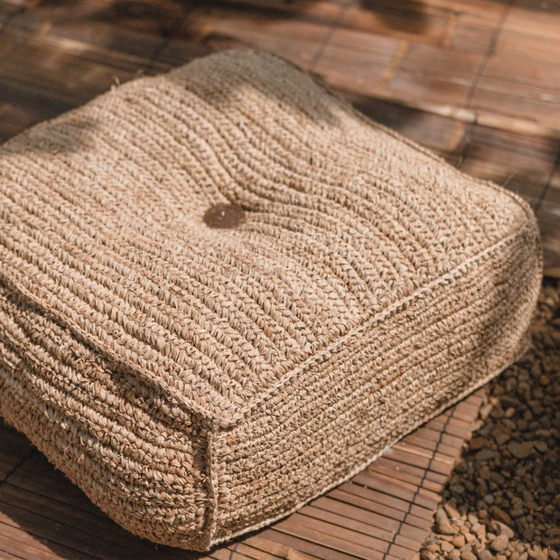 Padar Raffia Bean Bag Pouf