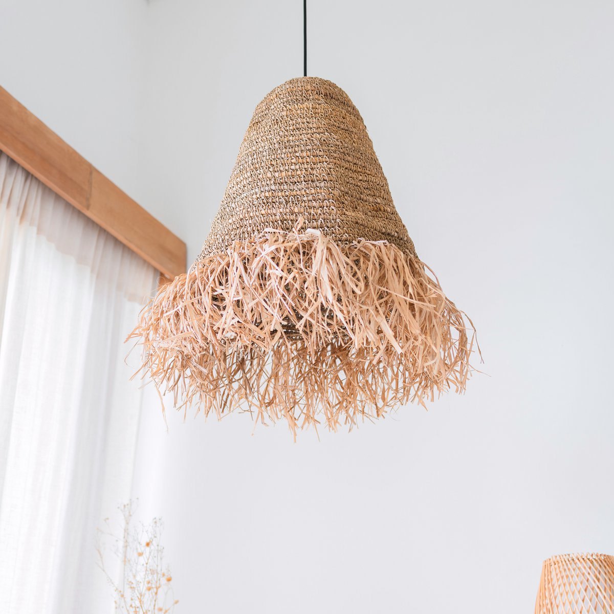 Raffia Boho Lampshade