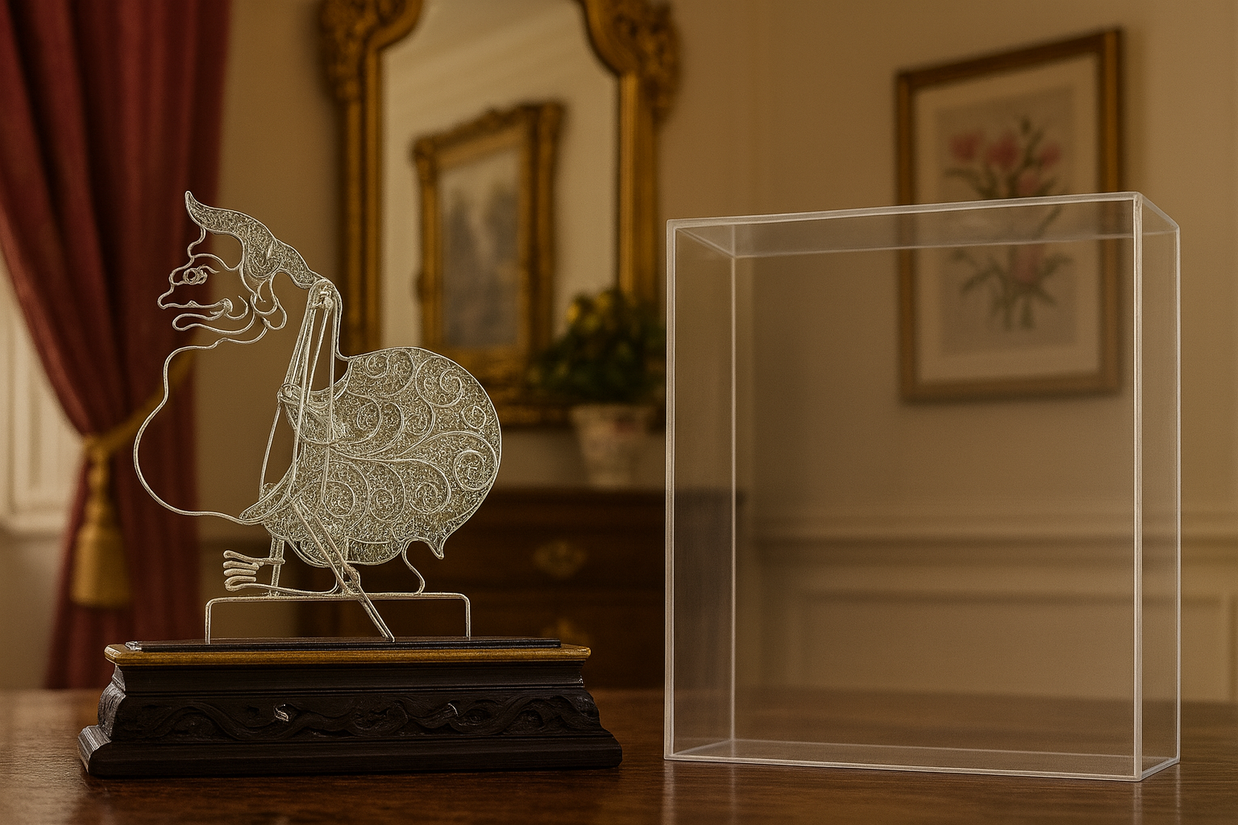 Wayang Semar Table Miniature Silver Plated Copper