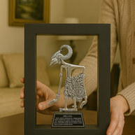Wayang Frame Souvenir Plaque – Aluminum