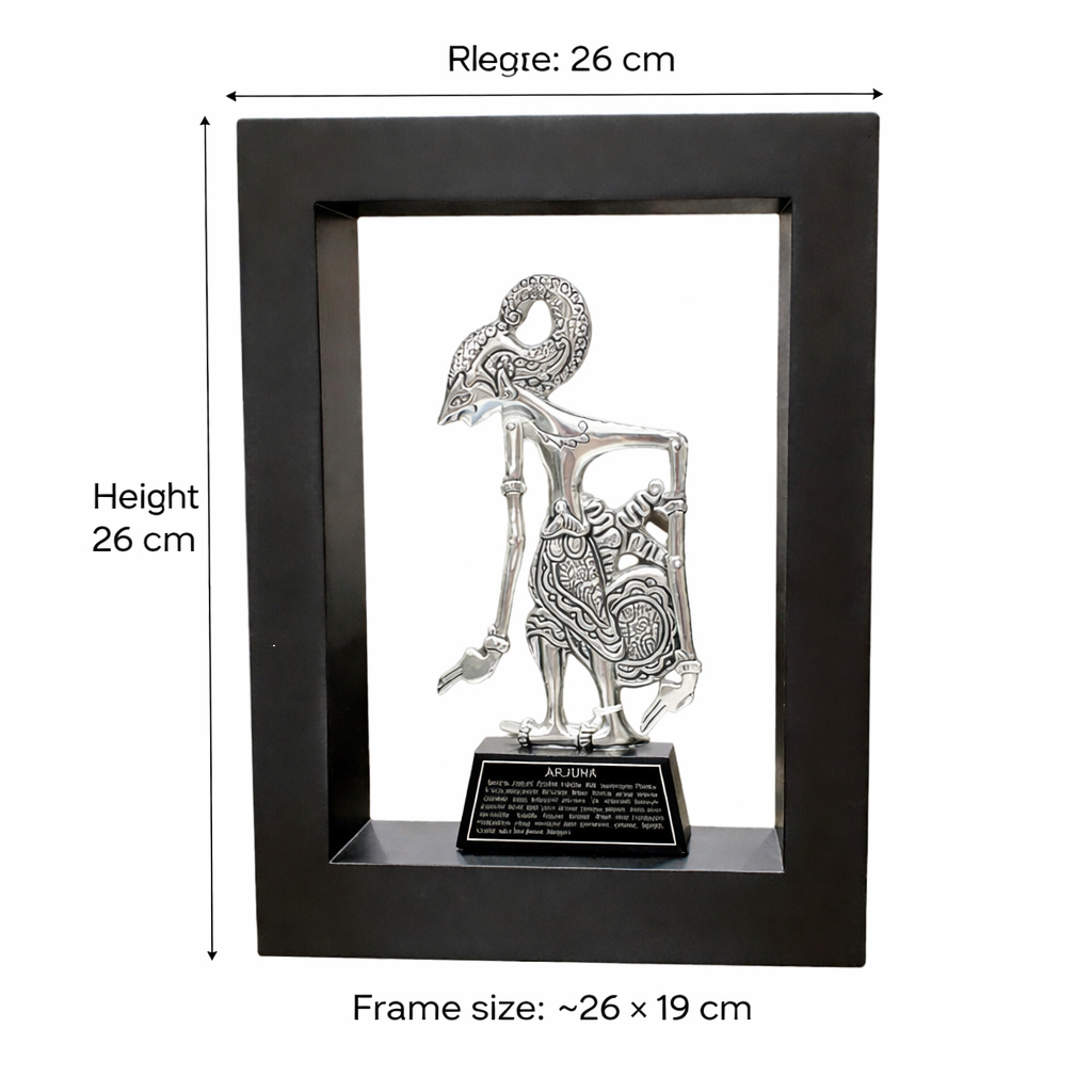 Souvenir-Plakette mit Wayang-Rahmen – Aluminium