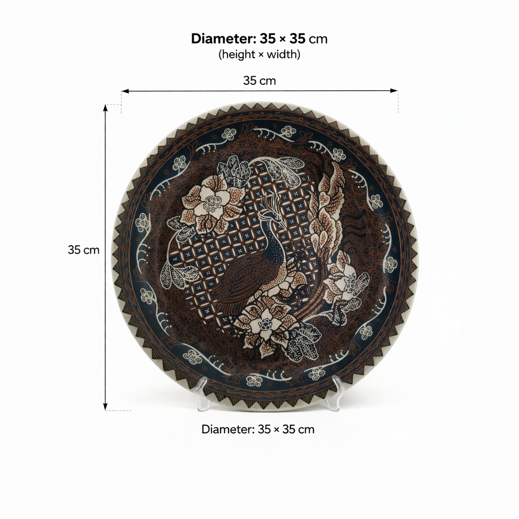 Handbemaltes Batik-Tablett