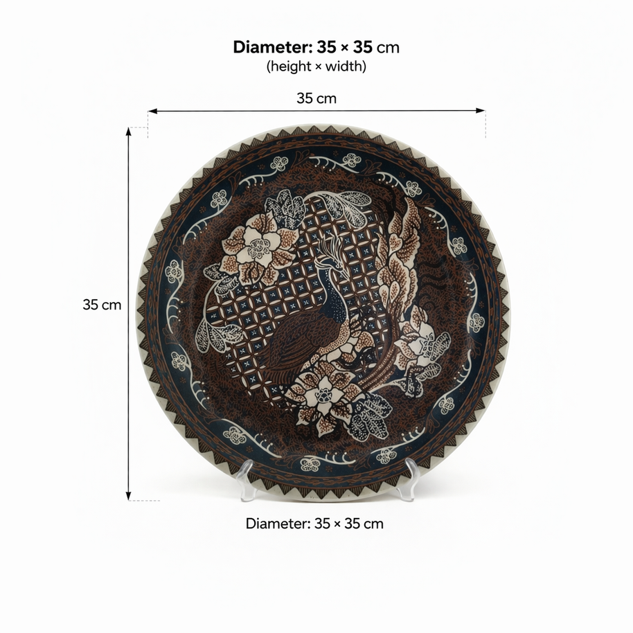 Handbemaltes Batik-Tablett