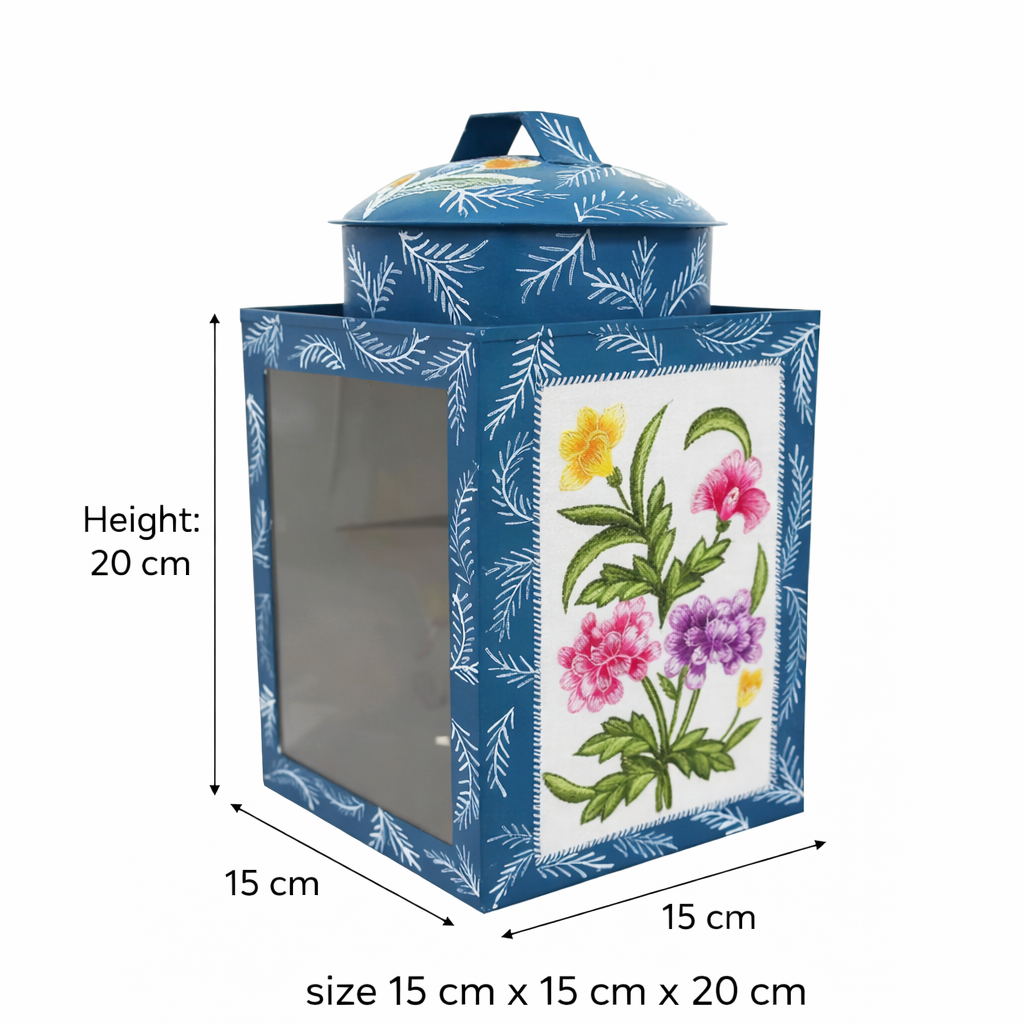 Kleine Crackerdose mit Batikmuster