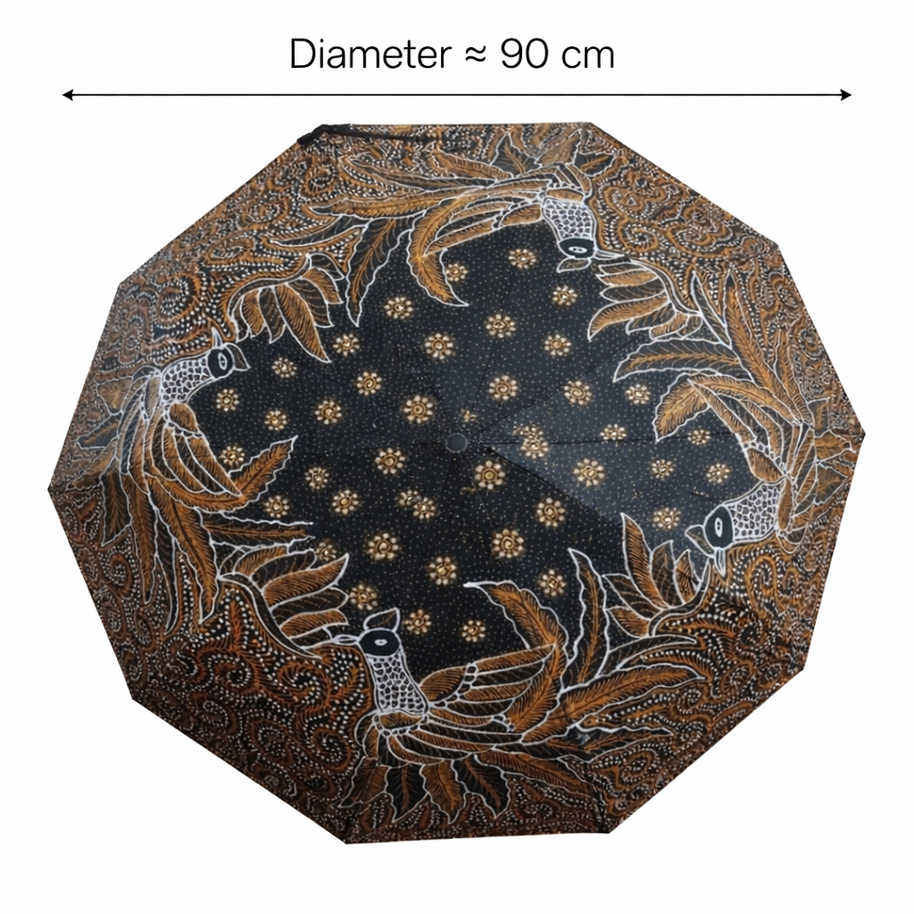 Jumbo-Regenschirm mit Batikmuster