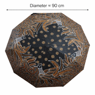 Jumbo-Regenschirm mit Batikmuster