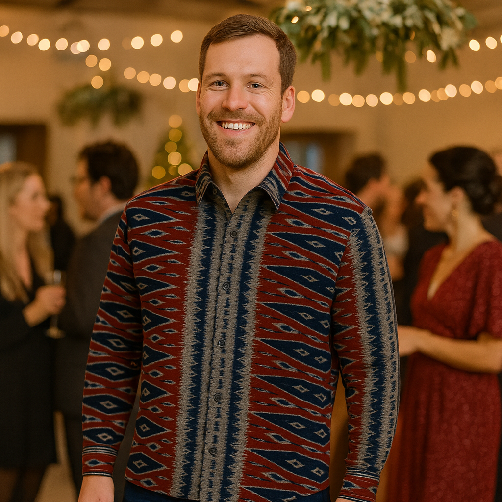 Ethnische Tenun-Hemd