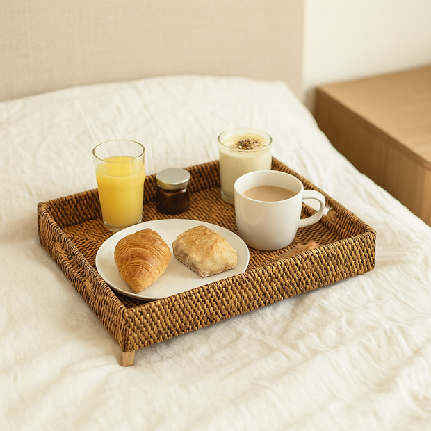 Handcrafted Teak Organizer Tray