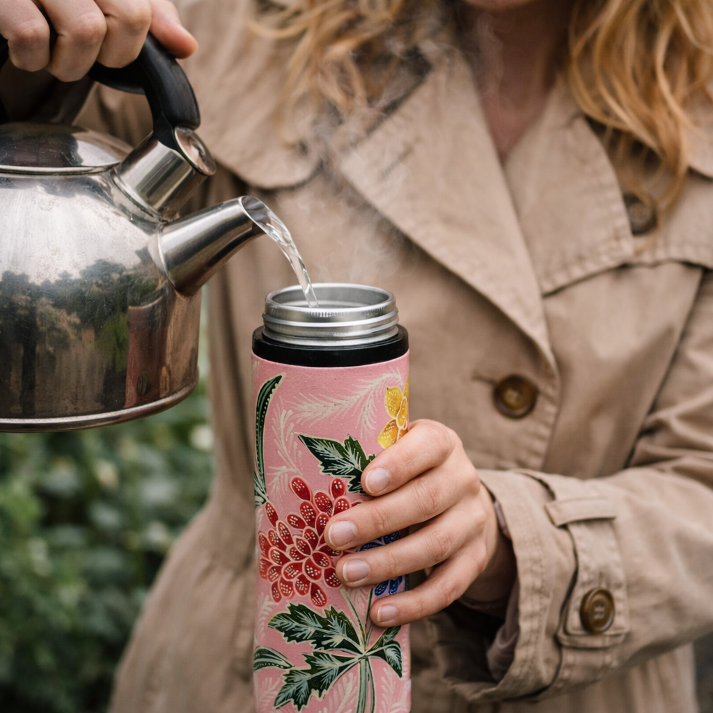 Handbemalte Batikflasche – 400 ml