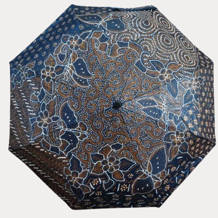 Handgefertigter Batik-Regenschirm – Standardgröße, authentisches indonesisches Design