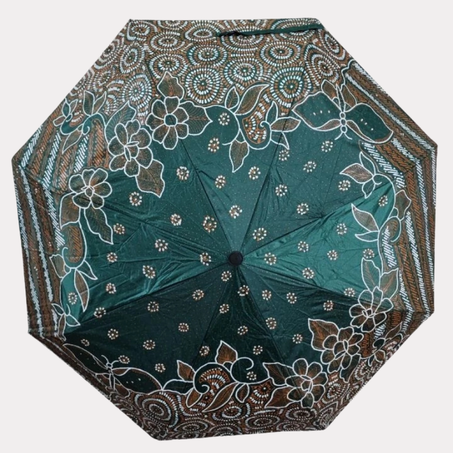 Handgefertigter Batik-Regenschirm – Standardgröße, authentisches indonesisches Design