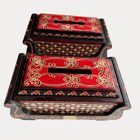 Handgeschnitzte Holz-Taschentuchbox – Indonesisches Wohnaccessoire, Nachhaltige Boho-Dekoration