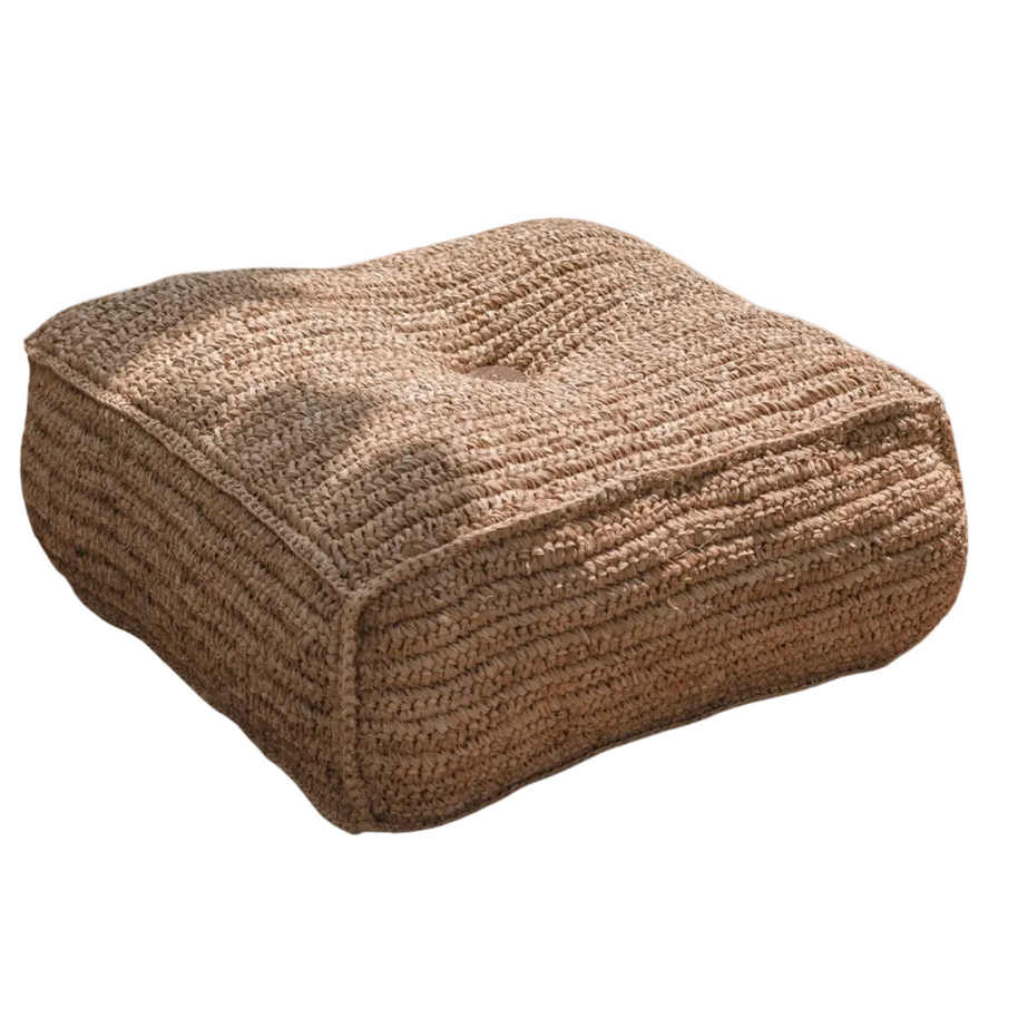 Padar Raffia Bean Bag Pouf