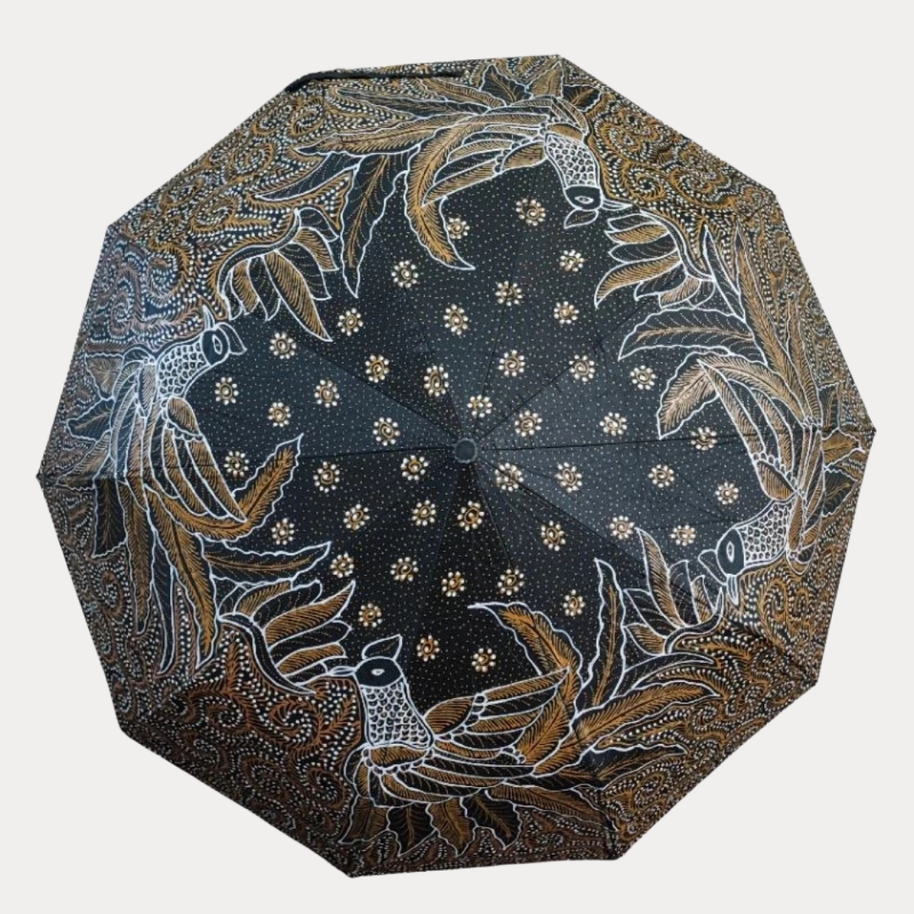 Jumbo-Regenschirm mit Batikmuster