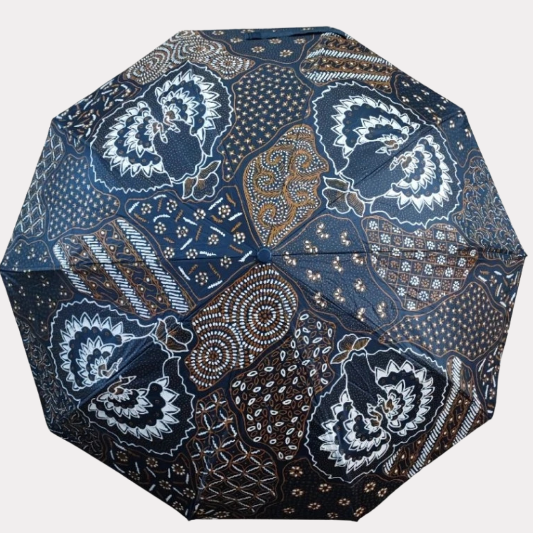 Jumbo-Regenschirm mit Batikmuster