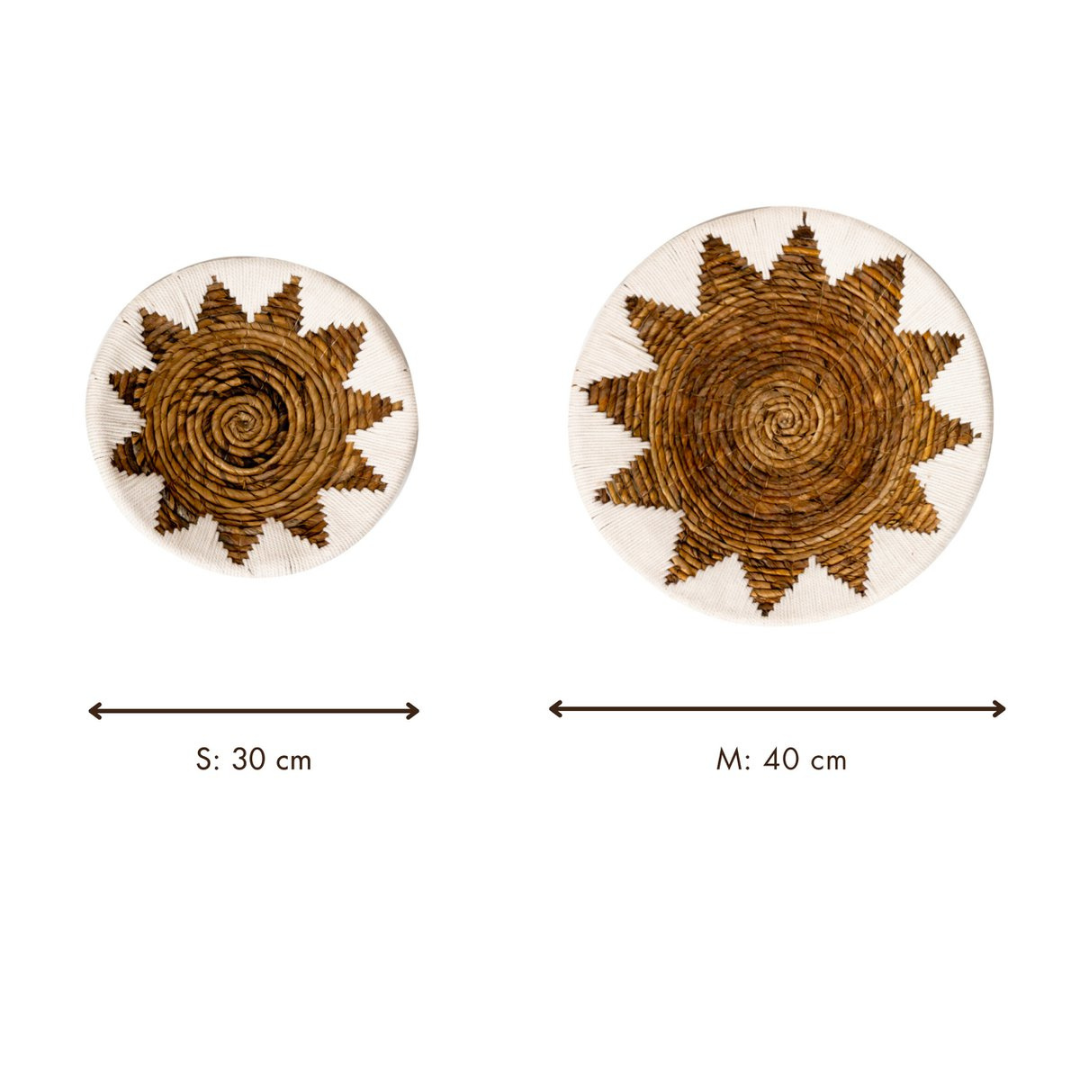 Runder Boho-Wandkorb – Geflochtene Wanddekoration