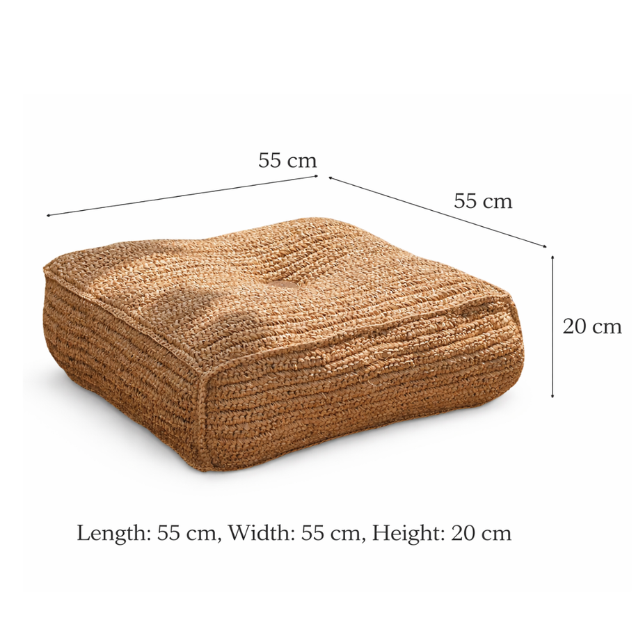 Padar Raffia Bean Bag Pouf (P)