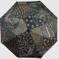 Handgefertigter Batik-Regenschirm – Standardgröße, authentisches indonesisches Design