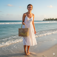 Moyo Woven Seagrass Beach Bag