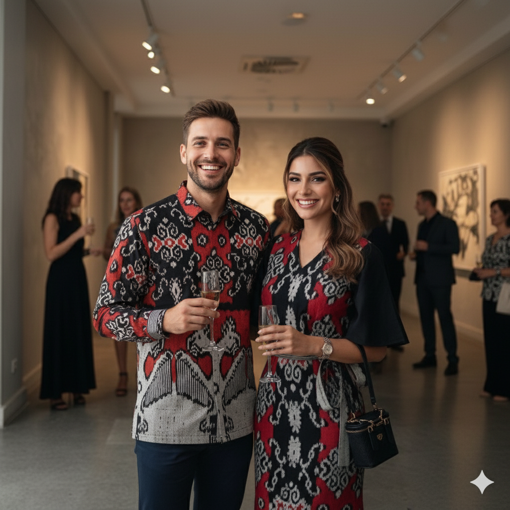 Sellena Long Tenun Kleid