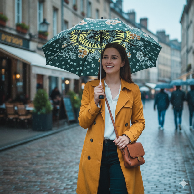 Payung Lipat Lukis Batik – handbemalter Regenschirm