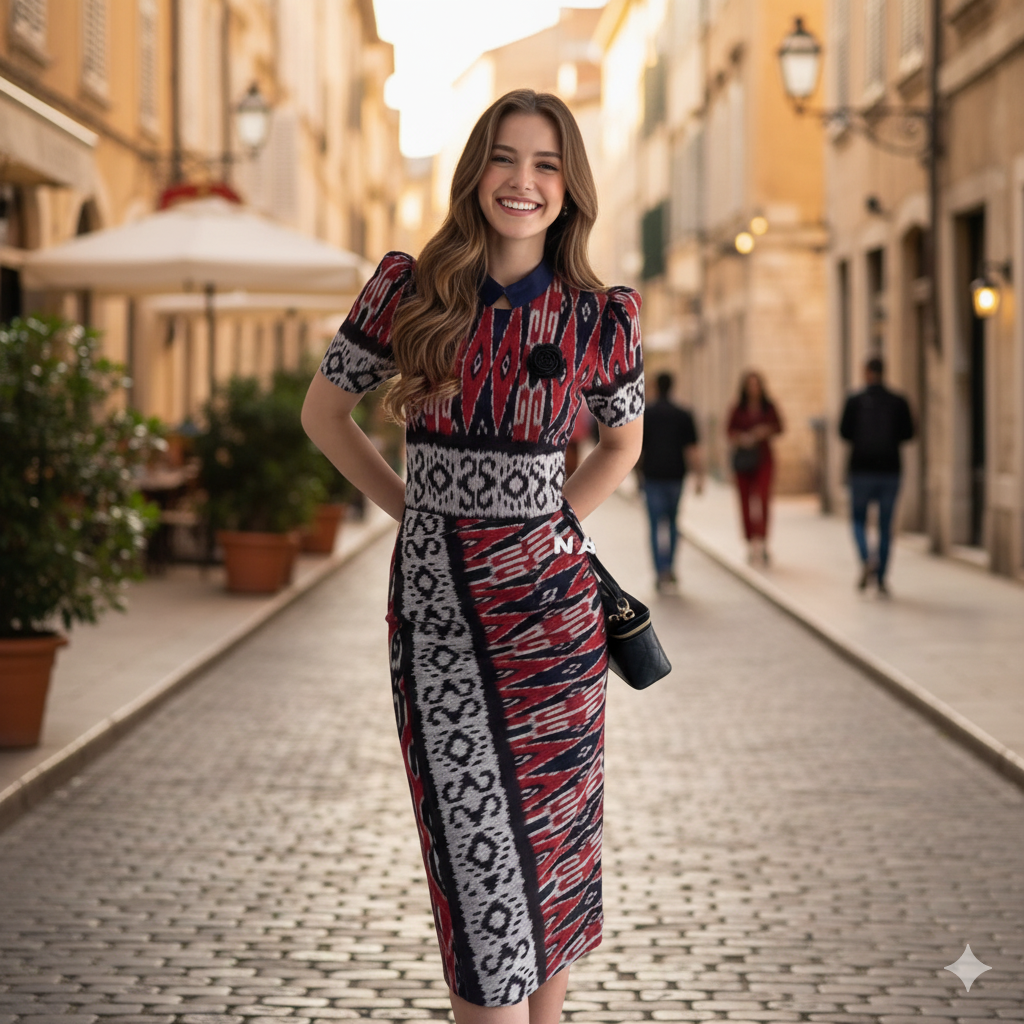 Ethnische Tenun-Kleidung