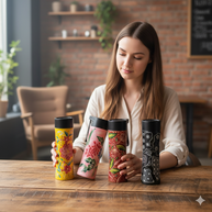 Handbemalte Batikflasche – 400 ml